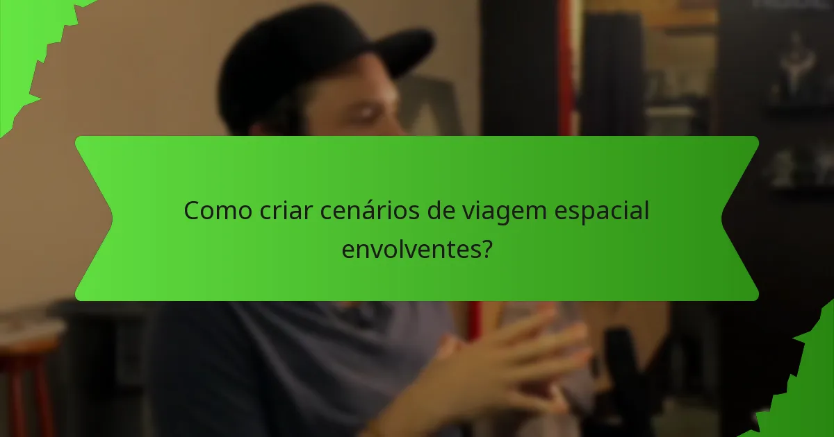 Como criar cenários de viagem espacial envolventes?