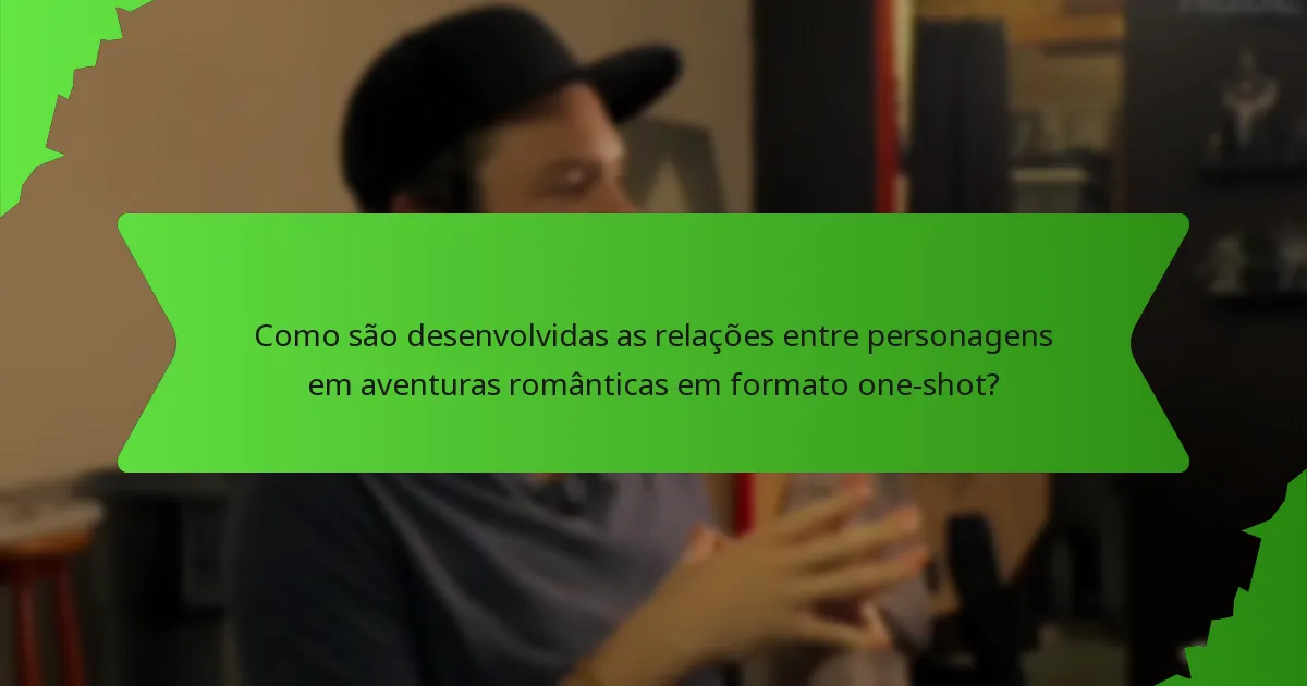 Como são desenvolvidas as relações entre personagens em aventuras românticas em formato one-shot?