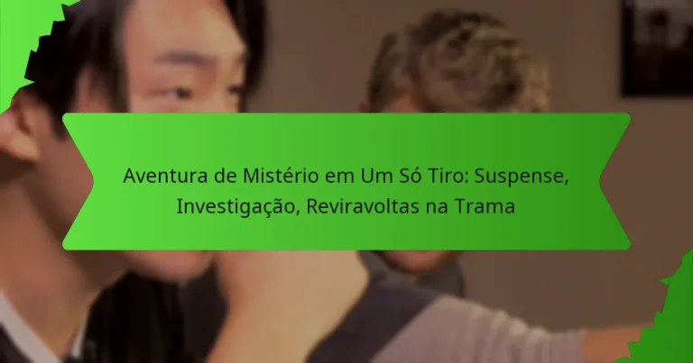 Aventura de Mistério em Um Só Tiro: Suspense, Investigação, Reviravoltas na Trama