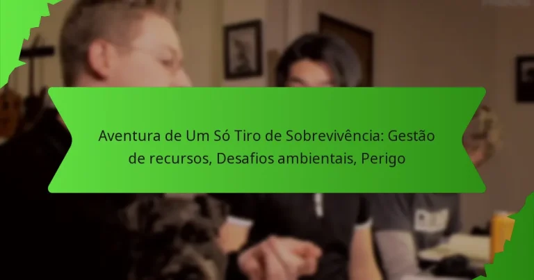 Aventura de Um Só Tiro de Sobrevivência: Gestão de recursos, Desafios ambientais, Perigo