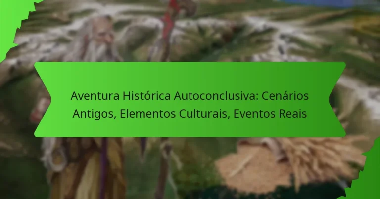 Aventura Histórica Autoconclusiva: Cenários Antigos, Elementos Culturais, Eventos Reais