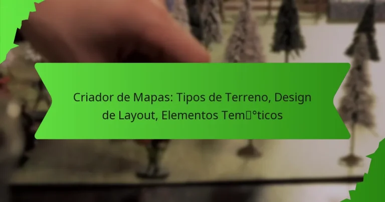 Criador de Mapas: Tipos de Terreno, Design de Layout, Elementos Temáticos