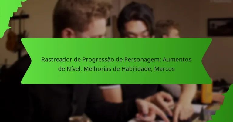Rastreador de Progressão de Personagem: Aumentos de Nível, Melhorias de Habilidade, Marcos